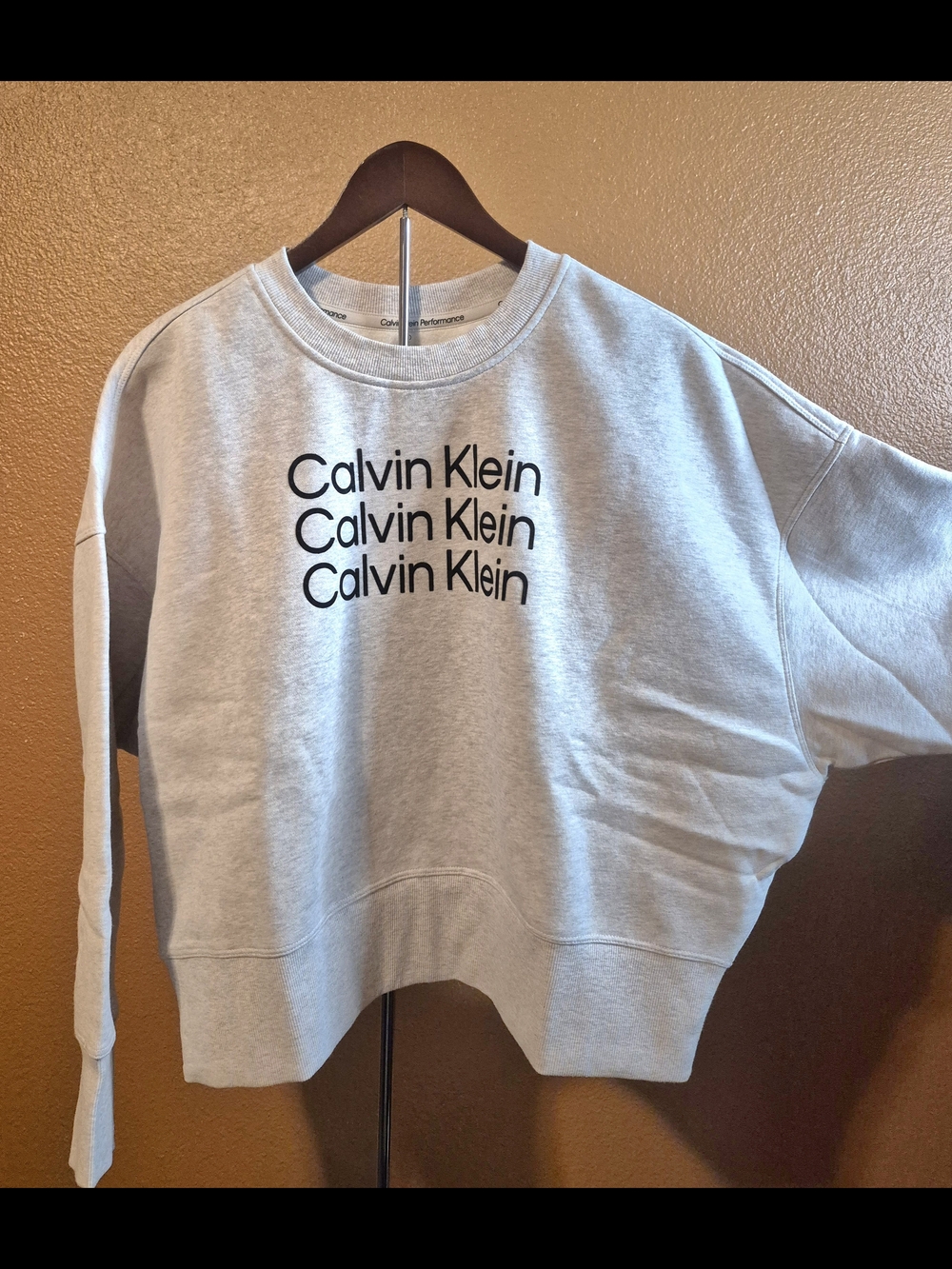 Calvin Klein Gray Logo Pullover Sweatshirt